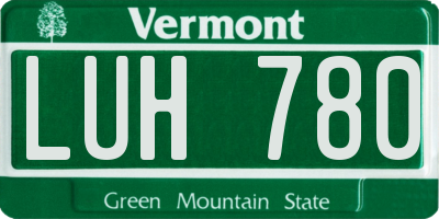 VT license plate LUH780