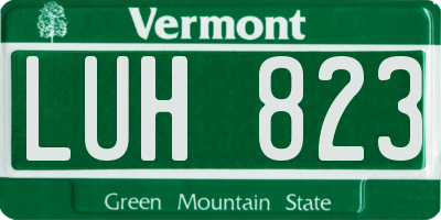 VT license plate LUH823