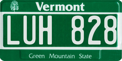 VT license plate LUH828