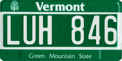 VT license plate LUH846
