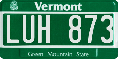 VT license plate LUH873