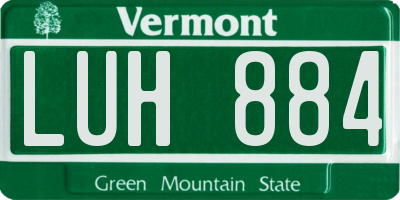 VT license plate LUH884