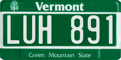 VT license plate LUH891