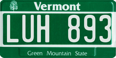 VT license plate LUH893