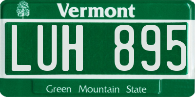 VT license plate LUH895