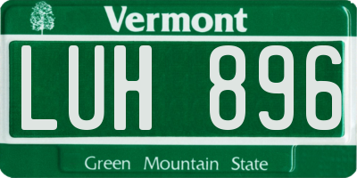 VT license plate LUH896