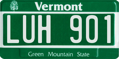 VT license plate LUH901