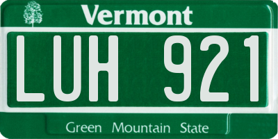 VT license plate LUH921