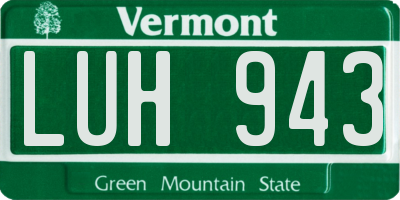VT license plate LUH943