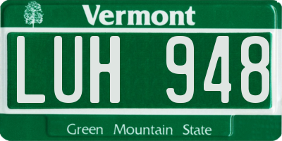 VT license plate LUH948