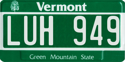 VT license plate LUH949