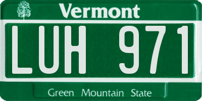 VT license plate LUH971