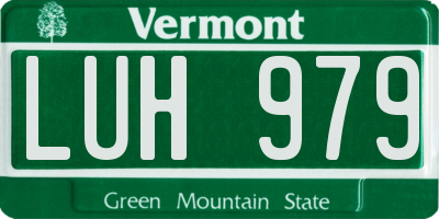 VT license plate LUH979