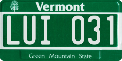 VT license plate LUI031