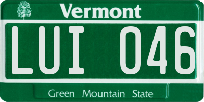 VT license plate LUI046