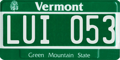 VT license plate LUI053