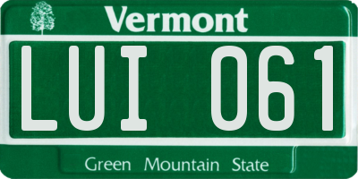 VT license plate LUI061