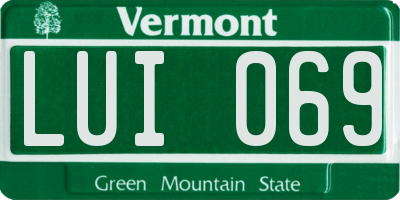 VT license plate LUI069