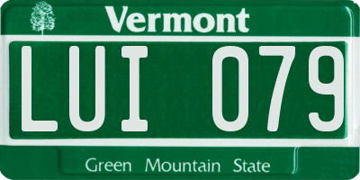 VT license plate LUI079