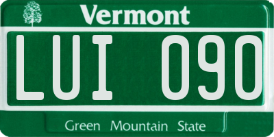 VT license plate LUI090