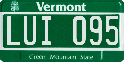 VT license plate LUI095
