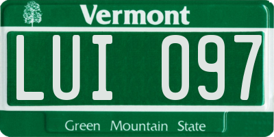 VT license plate LUI097