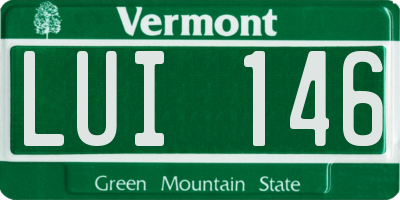 VT license plate LUI146