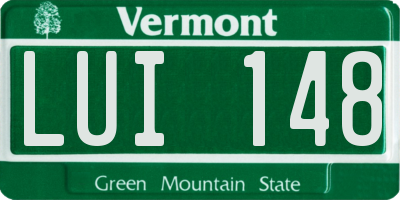 VT license plate LUI148