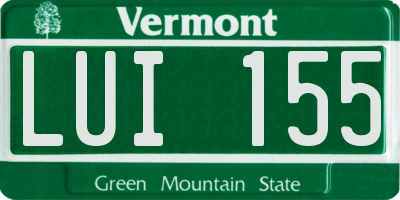 VT license plate LUI155