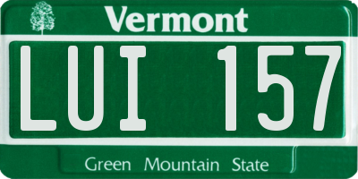 VT license plate LUI157