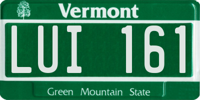 VT license plate LUI161