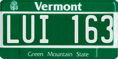 VT license plate LUI163