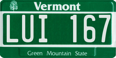 VT license plate LUI167