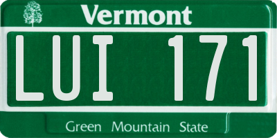 VT license plate LUI171