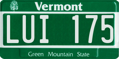 VT license plate LUI175