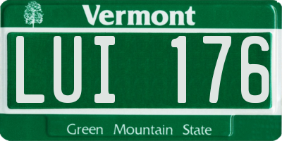 VT license plate LUI176