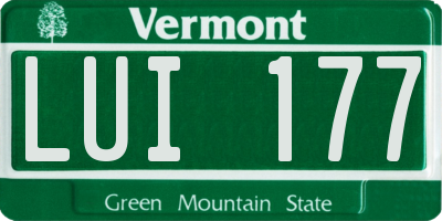 VT license plate LUI177