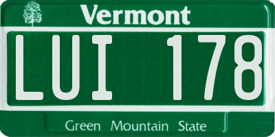 VT license plate LUI178