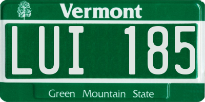 VT license plate LUI185