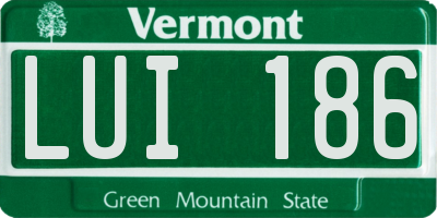 VT license plate LUI186