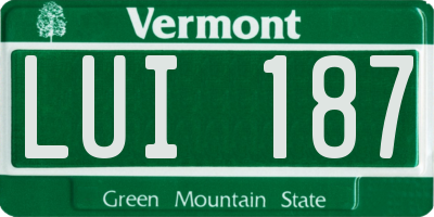 VT license plate LUI187