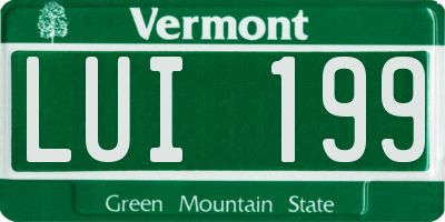 VT license plate LUI199