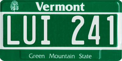 VT license plate LUI241
