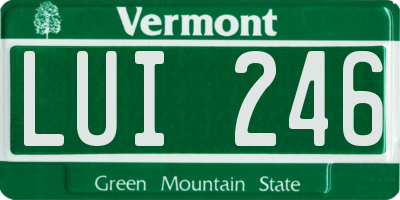 VT license plate LUI246