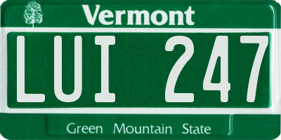 VT license plate LUI247