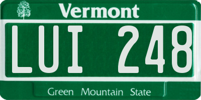 VT license plate LUI248