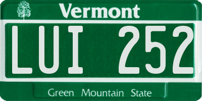 VT license plate LUI252