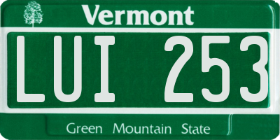 VT license plate LUI253