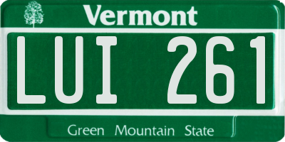 VT license plate LUI261