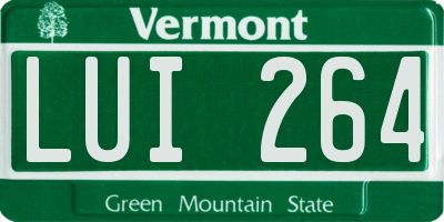 VT license plate LUI264